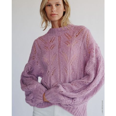 One Size  - Sweater with Ajour Pattern Design9 Filati Journal 64  -  Setasuri Big - Pattern + Yarn Bundle