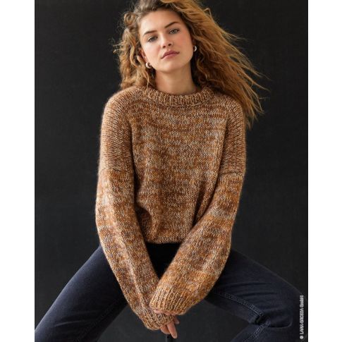 Size 36/38 - Top Down Pullover - Ecopuno & Silkhair  - Pattern + Yarn Bundle