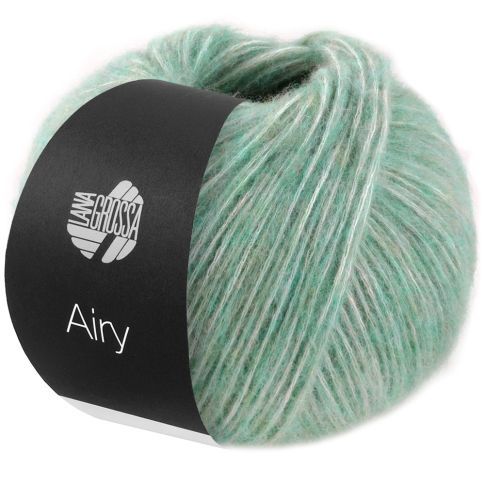 Airy Cotton Alpaca Chainette Yarn Mint Green  Col. 004 - 50g by Lana Grossa 