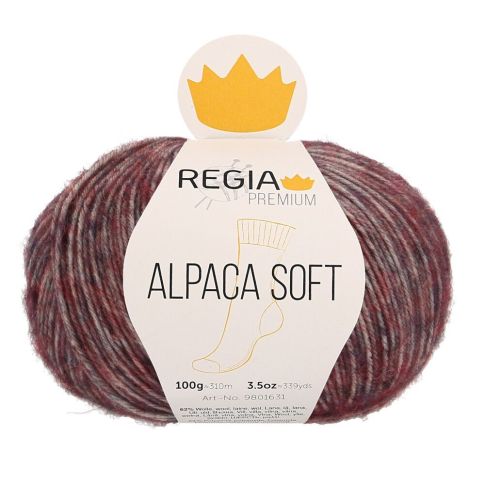 REGIA 4-Ply PREMIUM Alpaca Soft 100g - Berry Melange