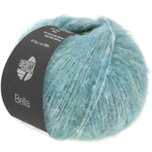 Bella Brushed plied cotton/baby alpaca blend yarn - 25g Col.10 Turquoise Blue Green by Lana Grossa