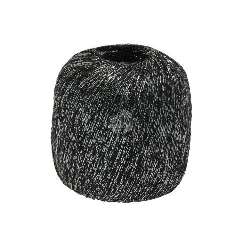 BRILLINO accent yarn - Black/Silver Col. 13 25g Ball by Lana Grossa