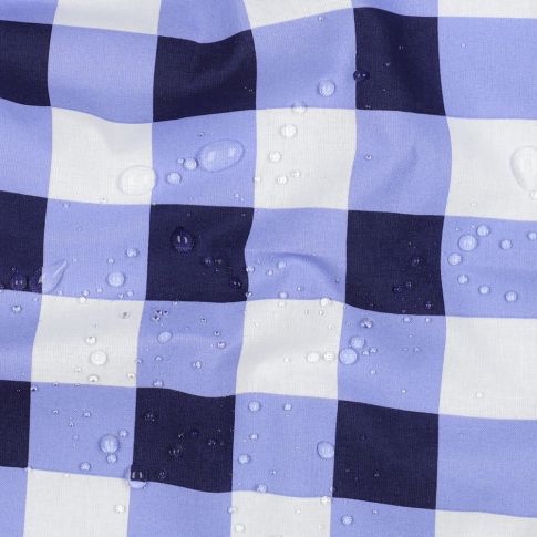Coated Cotton - Periwinkle Blue Checks - Picnic Collection