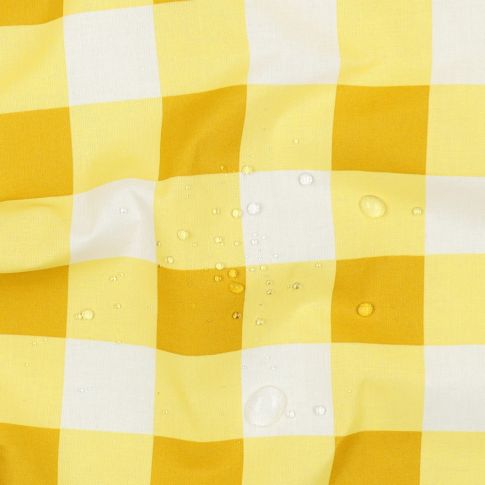 Coated Cotton - Yellow Checks - Picnic Collection