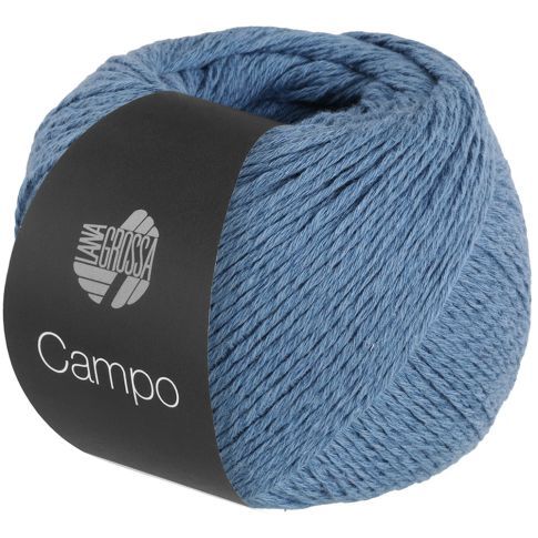 CAMPO Cotton/Viscose/Linen Yarn  - Denim Blue Col.06 - 50g Skein by Lana Grossa