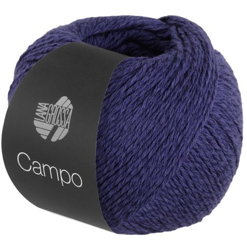 CAMPO Cotton/Viscose/Linen Yarn  - Navy Blue Col.07 - 50g Skein by Lana Grossa