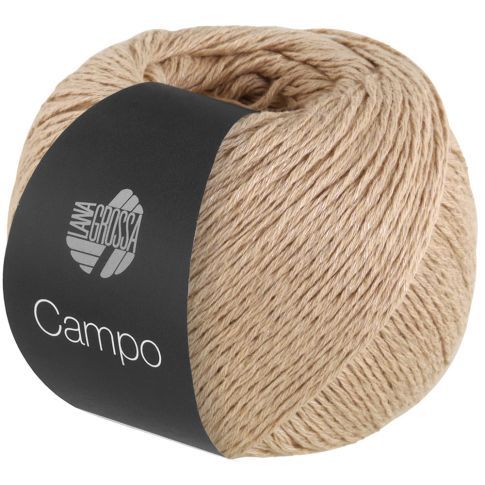 CAMPO Cotton/Viscose/Linen Yarn  - Beige Col.22 - 50g Skein by Lana Grossa