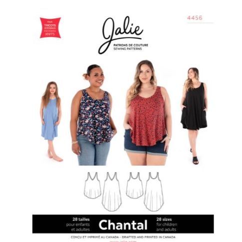 "CHANTAL" Tank top and Dress -  JALIE SEWING PATTERN 4456