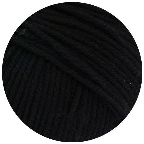 Cool Wool Big - Classic Merino Yarn - Black Col. 627 - 50g Skein by Lana Grossa