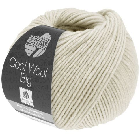 Cool Wool Big - Classic Merino Yarn - Greige Col. 1010 - 50g Skein by Lana Grossa