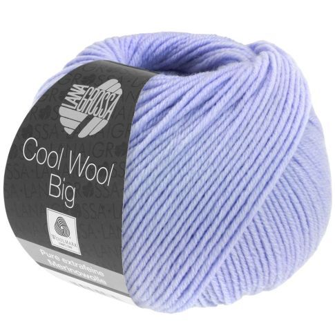 Cool Wool Big - Classic Merino Yarn - Pastel Purple Col. 1013 - 50g Skein by Lana Grossa