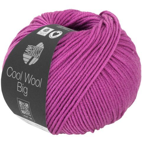 Cool Wool Big - Classic Merino Yarn - Electric Purple Col. 1017 - 50g Skein by Lana Grossa