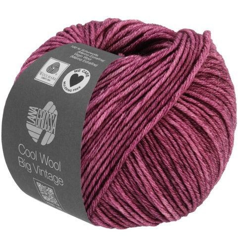 Cool Wool Big Vintage - Classic Merino Yarn - Plum Col.165 - 50g Skein by Lana Grossa