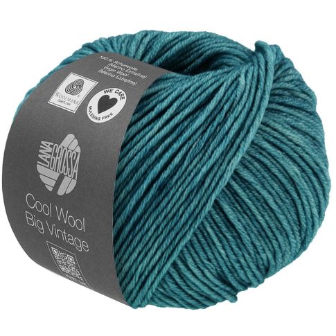 Cool Wool Big Vintage - Classic Merino Yarn - Teal Col.179 - 50g Skein by Lana Grossa