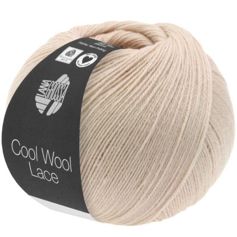 Cool Wool Lace - Classic Merino Yarn - Greige Col. 013 - 50g Skein by Lana Grossa