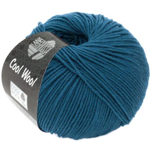 Cool Wool Superfine - Classic Merino Yarn - Blue Teal Col. 2049- 50g Skein by Lana Grossa