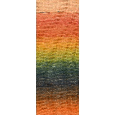 COTONELLA - Pima cotton yarn - Apricot/Orange/Green/Yellow Col. 06 - 100g Skein by Lana Grossa