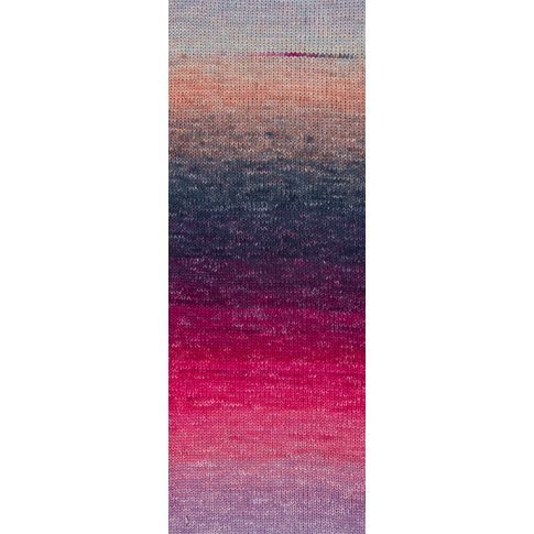 COTONELLA - Pima cotton yarn - Grey/Pink/Purple/Peach Col. 07 - 100g Skein by Lana Grossa