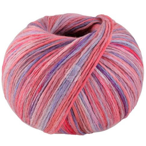 COTONELLA "Multi" - Pima cotton yarn - Red/Pink/Purple/Violet Col. 102 - 100g Skein by Lana Grossa