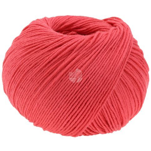 SOFT COTTON cable plied organic cotton yarn - 50g Col.03 raspberry by Lana Grossa