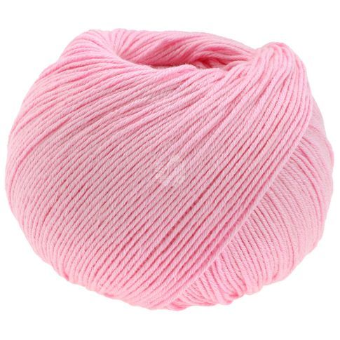 SOFT COTTON cable plied organic cotton yarn - 50g Col.13 rose by Lana Grossa
