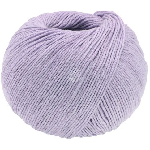 SOFT COTTON cable plied organic cotton yarn - 50g Col.33 lavender by Lana Grossa