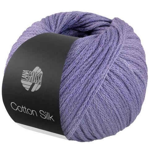 COTTON SILK mulberry silk tube yarn - Violet Blue Col. 01 -  50g Ball by Lana Grossa