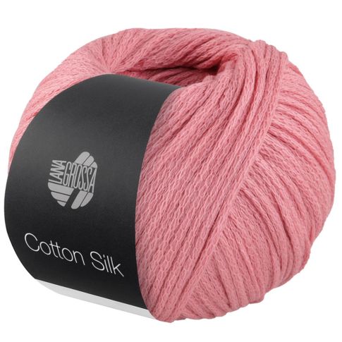 COTTON SILK mulberry silk tube yarn - Rose Col. 05 -  50g Ball by Lana Grossa