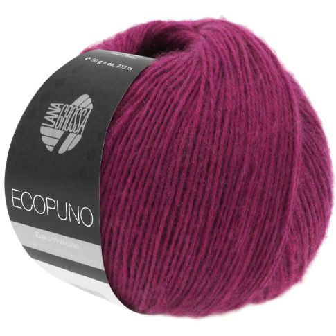 Ecopuno  - Solid - Purple Col.22 - 50g Skein by Lana Grossa