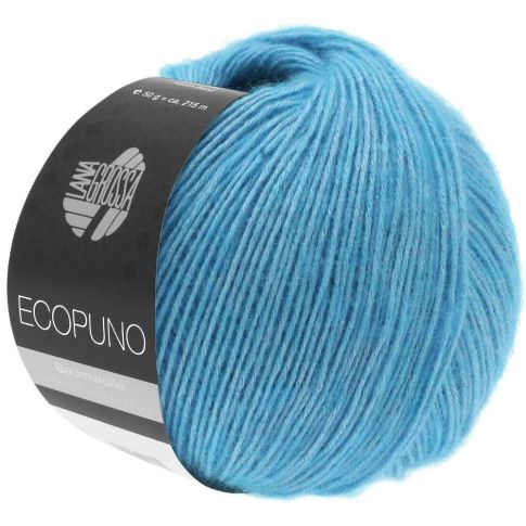 Ecopuno  - Solid - Turquoise Blue Col.29 - 50g Skein by Lana Grossa