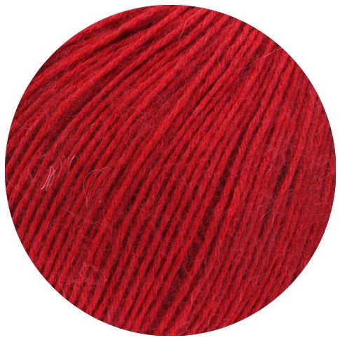 Ecopuno - Cotton, Merino, Baby Alpaca Yarn - Cherry Red Col.47 - 50g Skein by Lana Grossa