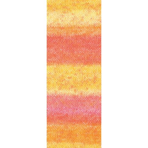 GOMITOLO "Mambo" - organic cotton yarn - Orange/Pink/Yellow Col. 31 - 100g Skein by Lana Grossa