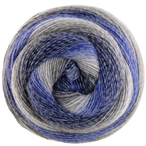 Gomitolo Versione - Single Ply Yarn with Gradient Effect - Jeans/Blue/Grey Col. 455 - 200g Skein by Lana Grossa