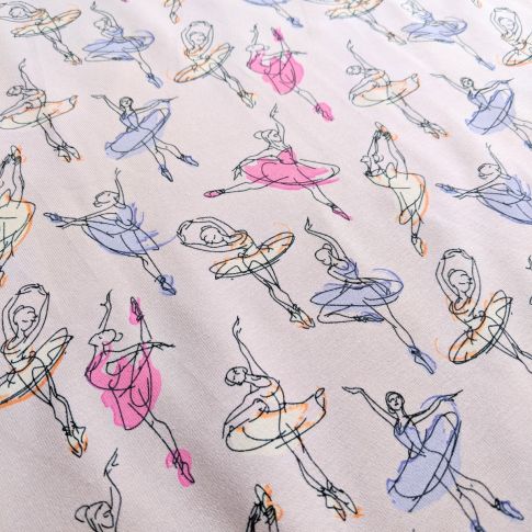 BOLT END - 210 CM - Ballet Dancers - Jersey Knit - Light Pink