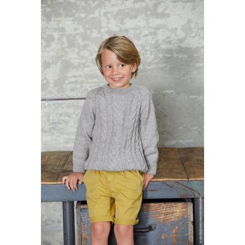 Size 104/110 - Kids Pullover - Cool Wool Big - Pattern + Yarn Bundle