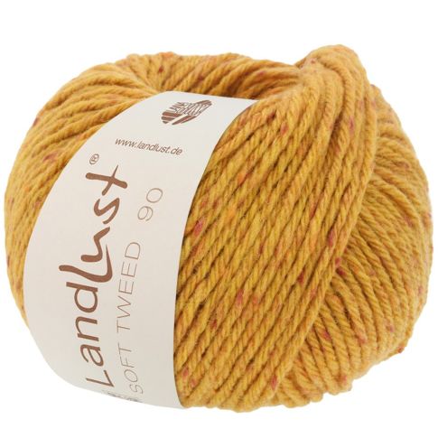Landlust Soft Tweed 90 - Virgin Merino Wool Yarn - Golden Brown Col. 08- 50g Skein by Lana Grossa
