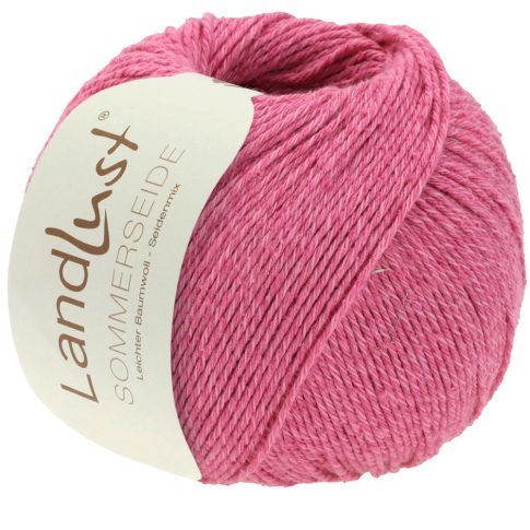 LANDLUST SOMMERSEIDE -Silk/Cotton Yarn - Pink Col. 33 - 50g Skein by Lana Grossa