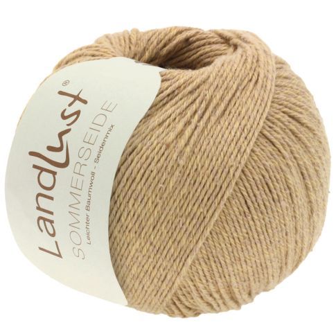 LANDLUST SOMMERSEIDE -Silk/Cotton Yarn - Camel Col. 44 - 50g Skein by Lana Grossa