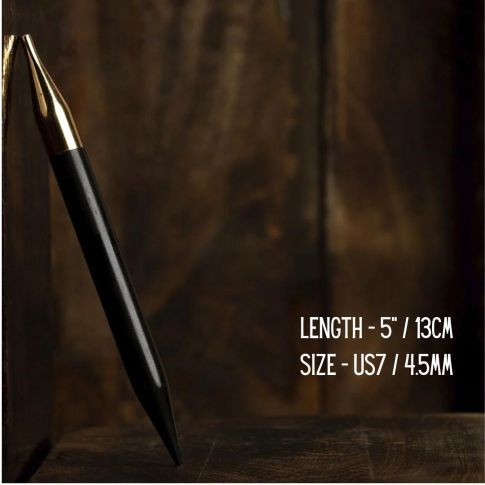 Interchangeable Circular Knitting Needles Ebony Wood 13cm (5inch) - Lantern Moon - 4.5mm ( US 7)