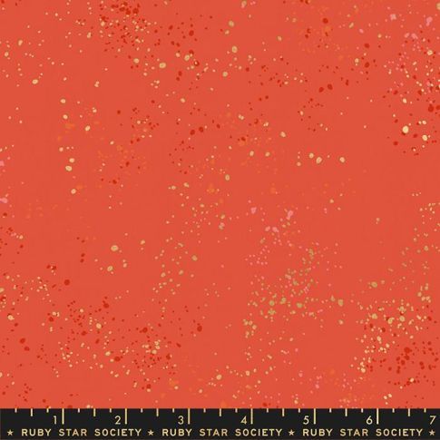 100% Cotton - Ruby Star Society "Speckled" - Metallic Festive Col. 75 per 1/2m
