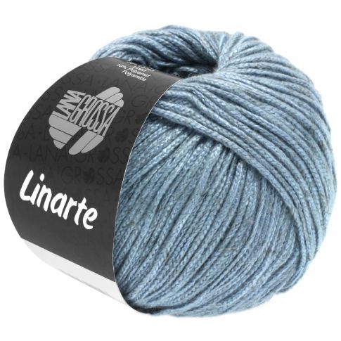 LINARTE -Modern Cotton/Linen Yarn - Steel Blue Col. 76 - 50g Skein by Lana Grossa