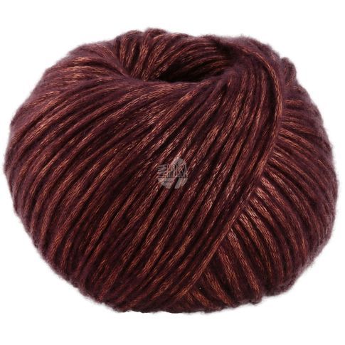 LUCIDA - Viscose/Merino Yarn in Dark Cinnamon Col. 010 - 50g Skein by Lana Grossa
