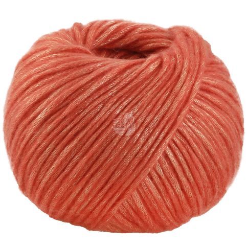 LUCIDA - Viscose/Merino Yarn in Salmon Orange Col. 011 - 50g Skein by Lana Grossa