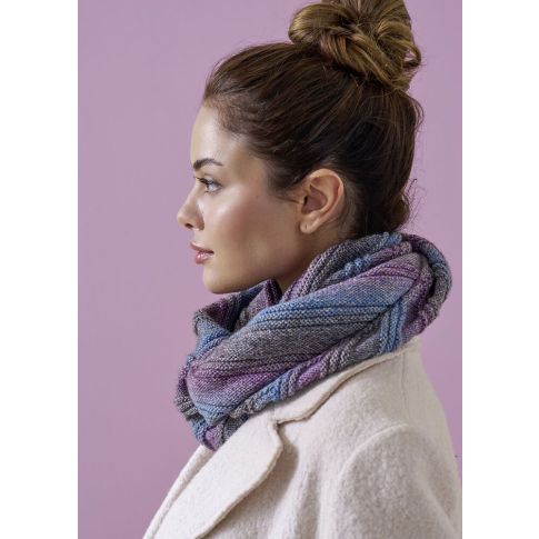 Pattern and Yarn Bundle - Kiipsaare Infinity Scarf" LONG - Regia Premium Merino Yak COLOR