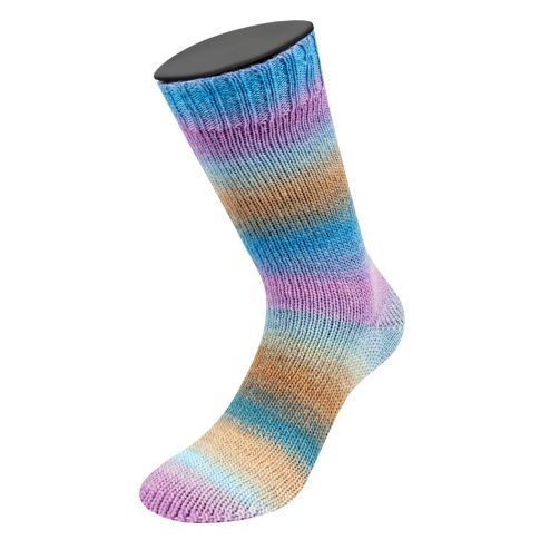 Meilenweit 100 Color Mix Multi - Col. 8002 - 100g Skein Non-Plied Sock Yarn by Lana Grossa