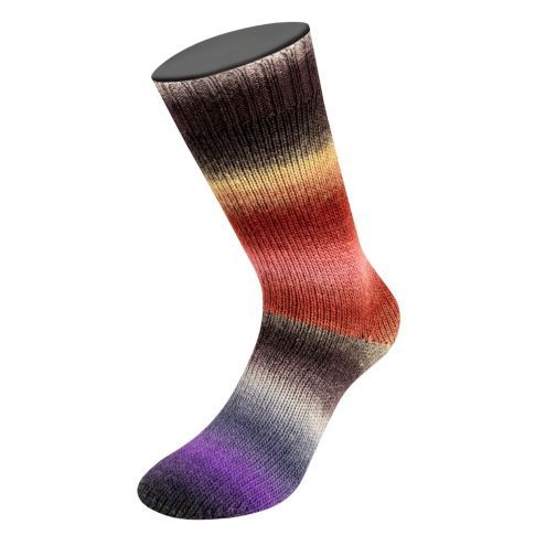 Meilenweit 100 Color Mix Multi - Col. 8005 - 100g Skein Non-Plied  Sock Yarn by Lana Grossa