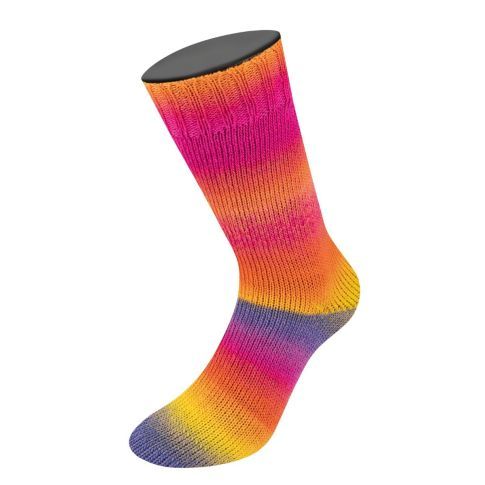 Meilenweit 100 Color Mix Multi - Col. 8009 - 100g Skein Non-Plied  Sock Yarn by Lana Grossa