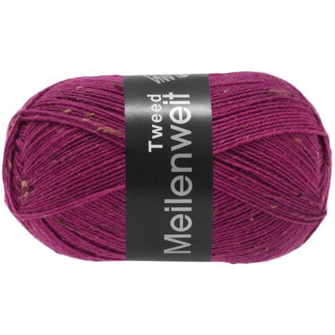 Meilenweit 4-ply Tweed - Virgin Wool/Polyamide -  Aubergine col.173 -100g Skein by Lana Grossa