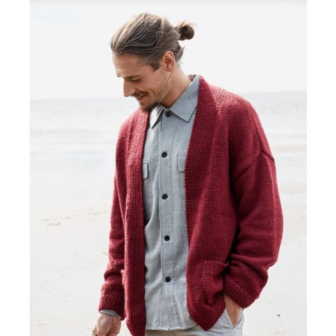 Men Jacket COOL MERINO BIG Size 54 -  Knitting Pattern + Yarn Bundle - Classici 27 Design 40 LANA GROSSA