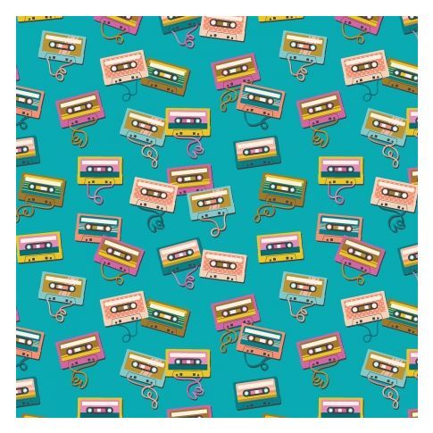100% Cotton - East Coast - B-Side in Teal by Megan Kampa for Cotton + Steel per 1/2m